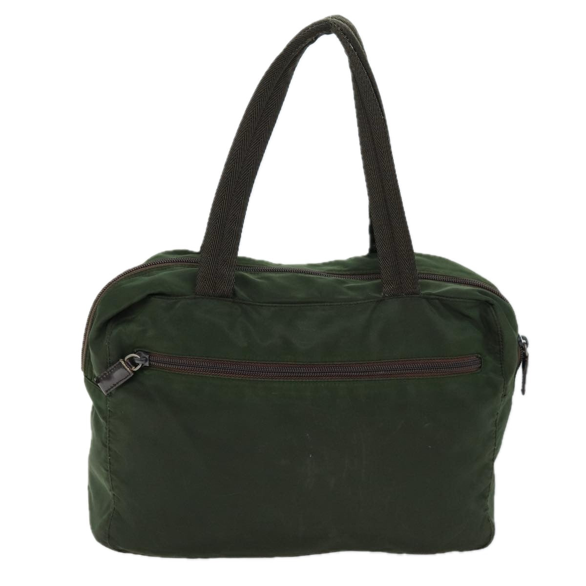 PRADA Hand Bag Nylon Khaki Auth ac2986