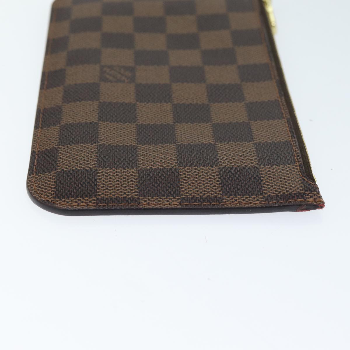 LOUIS VUITTON Damier Ebene Neverfull PM Pouch LV Auth ac2988