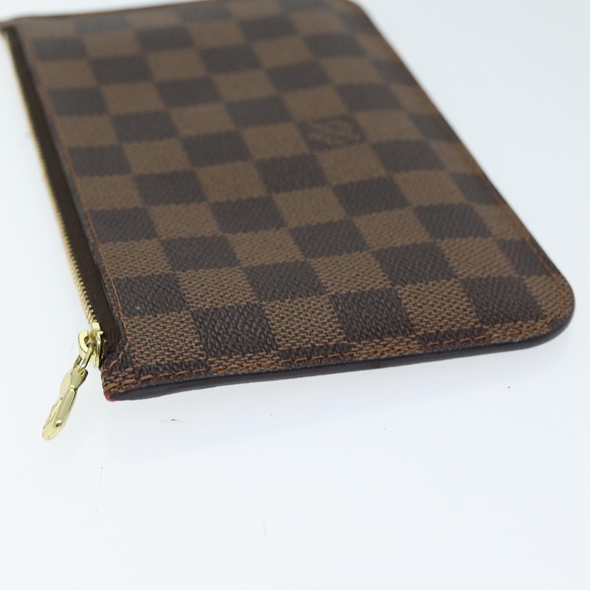 LOUIS VUITTON Damier Ebene Neverfull PM Pouch LV Auth ac2988