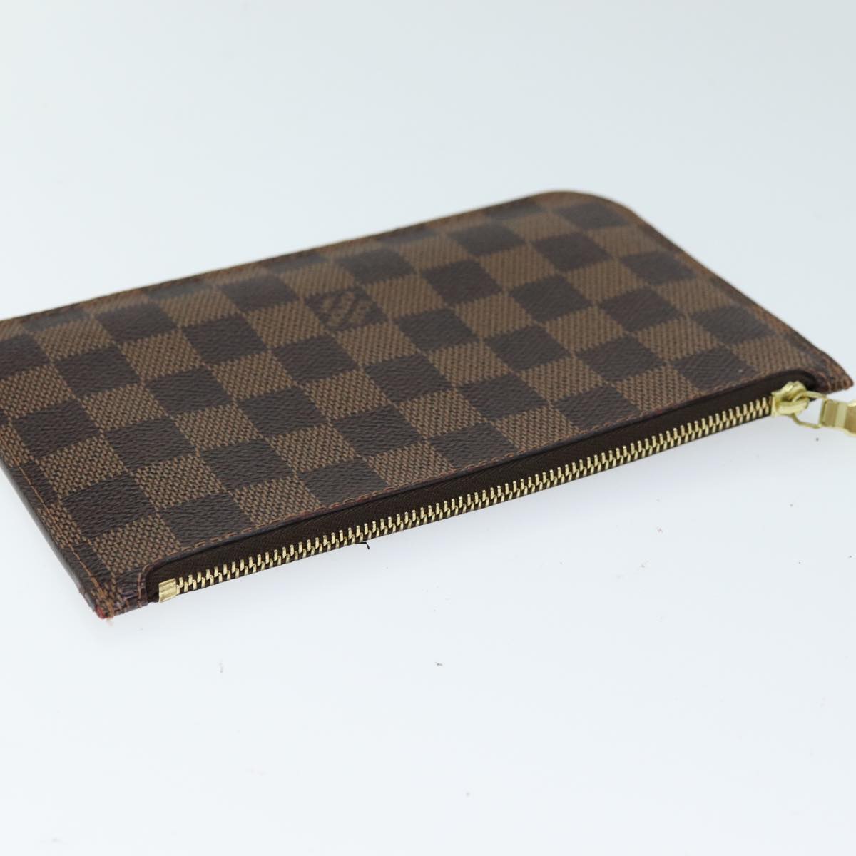 LOUIS VUITTON Damier Ebene Neverfull PM Pouch LV Auth ac2988