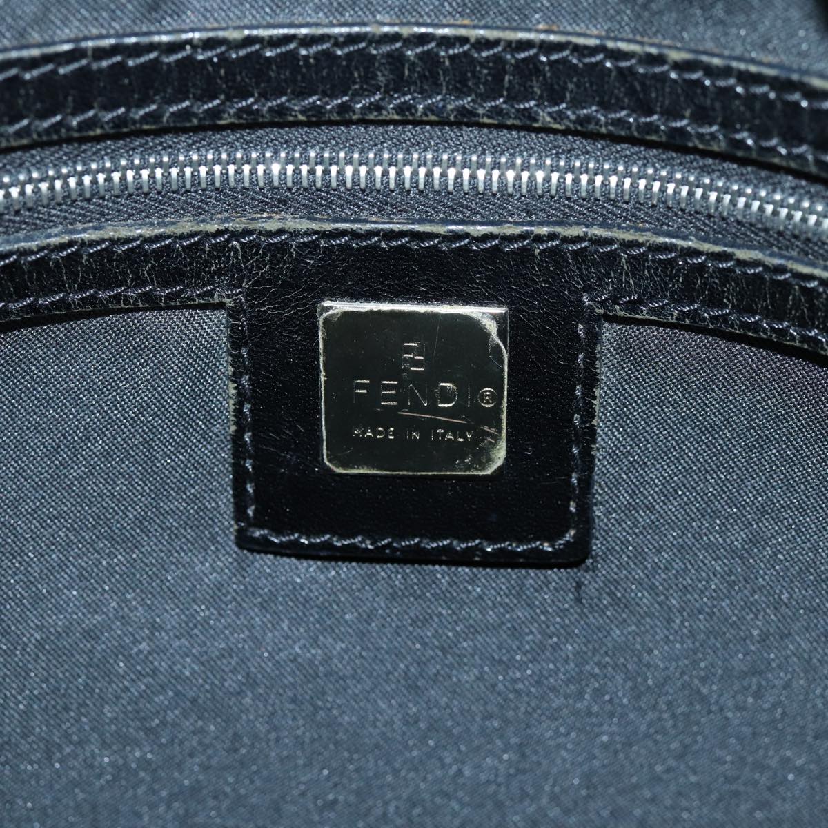 FENDI Zucca Canvas Shoulder Bag Nylon Black Auth ac2989