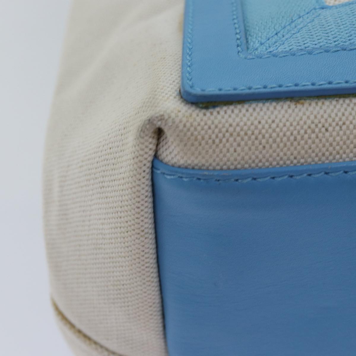 BALENCIAGA Navy Cabas S Hand Bag Canvas Blue Gray 339933 Auth ac3029V