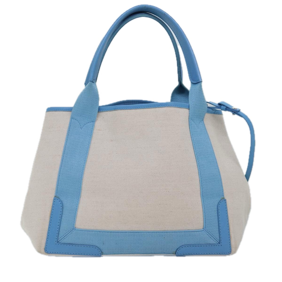 BALENCIAGA Navy Cabas S Hand Bag Canvas Blue Gray 339933 Auth ac3029V