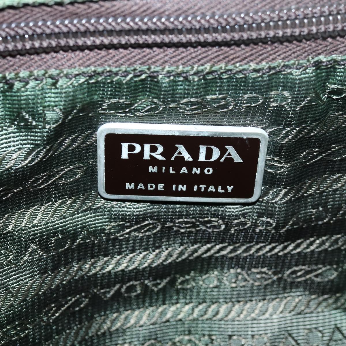 PRADA Backpack Nylon Khaki Auth ac3054