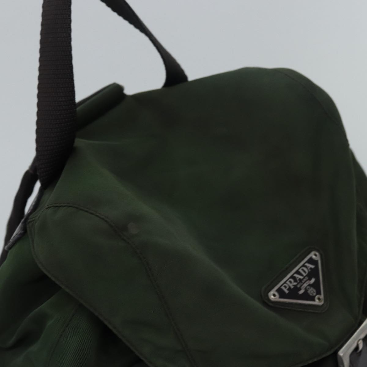 PRADA Backpack Nylon Khaki Auth ac3054