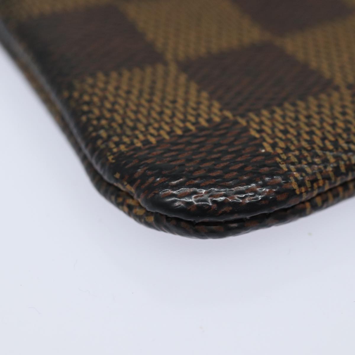 LOUIS VUITTON Damier Ebene Pochette Cles Coin Purse N62658 LV Auth ac3080