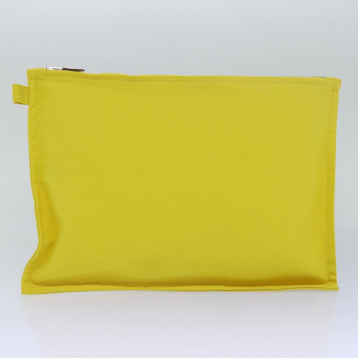 HERMES Pouch Canvas 3Set Yellow Auth ac3092