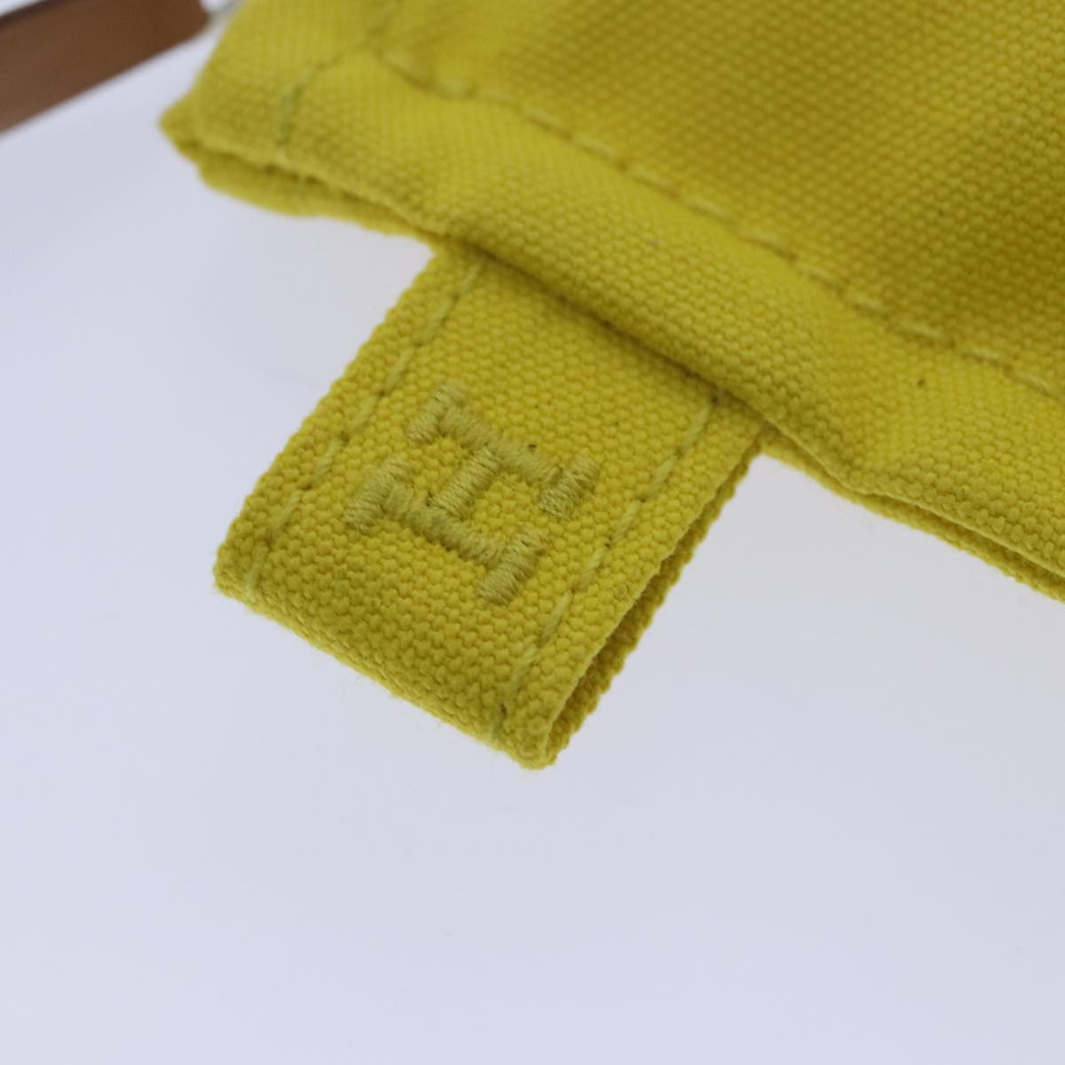 HERMES Pouch Canvas 3Set Yellow Auth ac3092