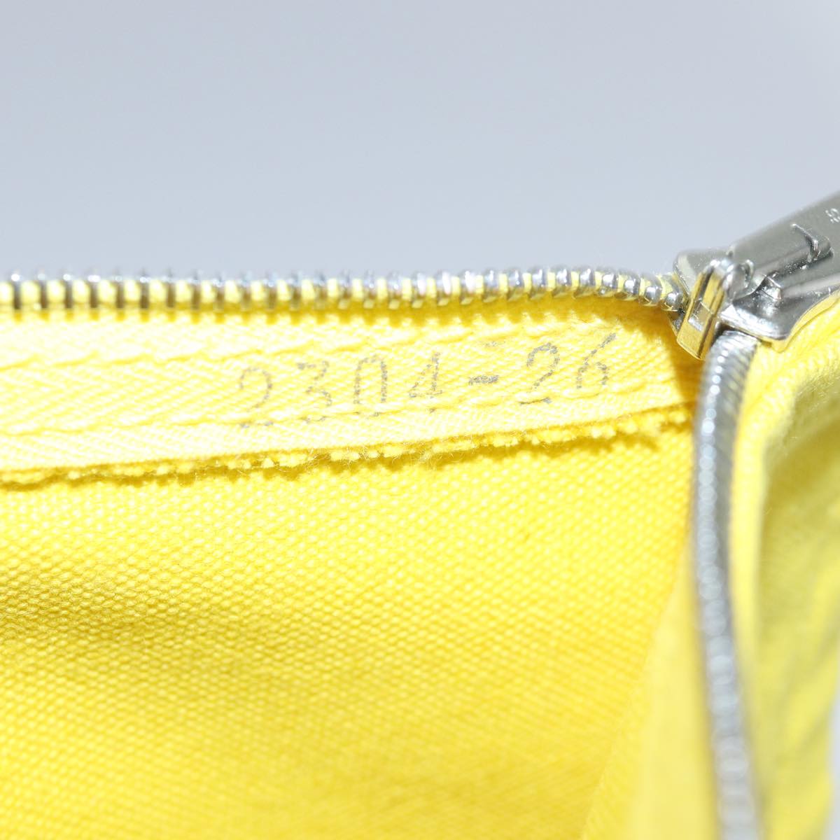 HERMES Pouch Canvas 3Set Yellow Auth ac3092