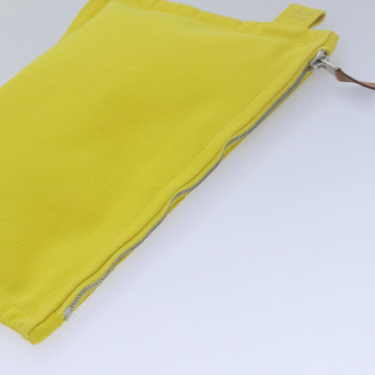 HERMES Pouch Canvas 3Set Yellow Auth ac3092