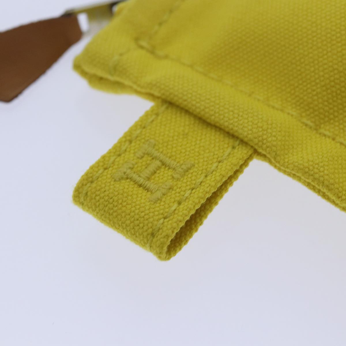 HERMES Pouch Canvas 3Set Yellow Auth ac3092