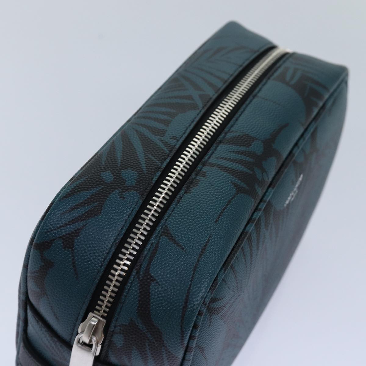 SAINT LAURENT Pouch PVC Green Auth ac3173