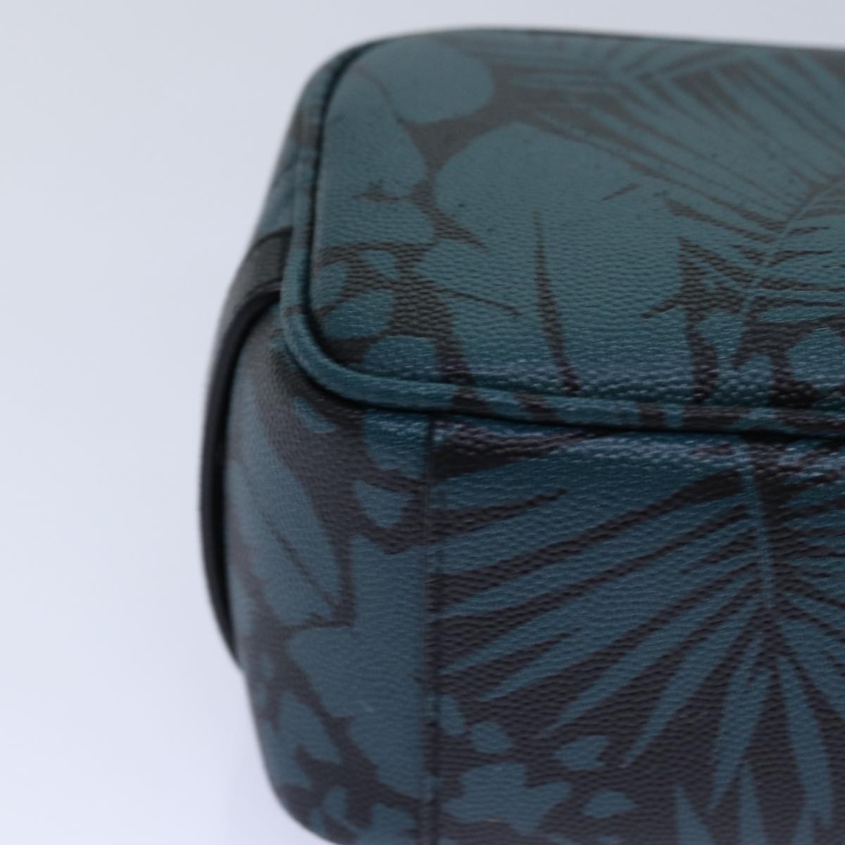 SAINT LAURENT Pouch PVC Green Auth ac3173