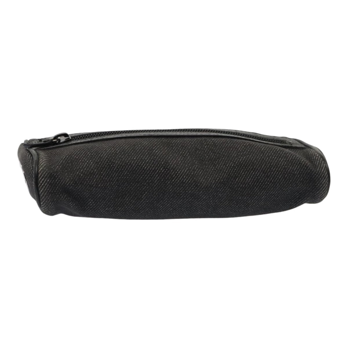 GUCCI Pouch Denim Gray Silver 90627 Auth ac3227