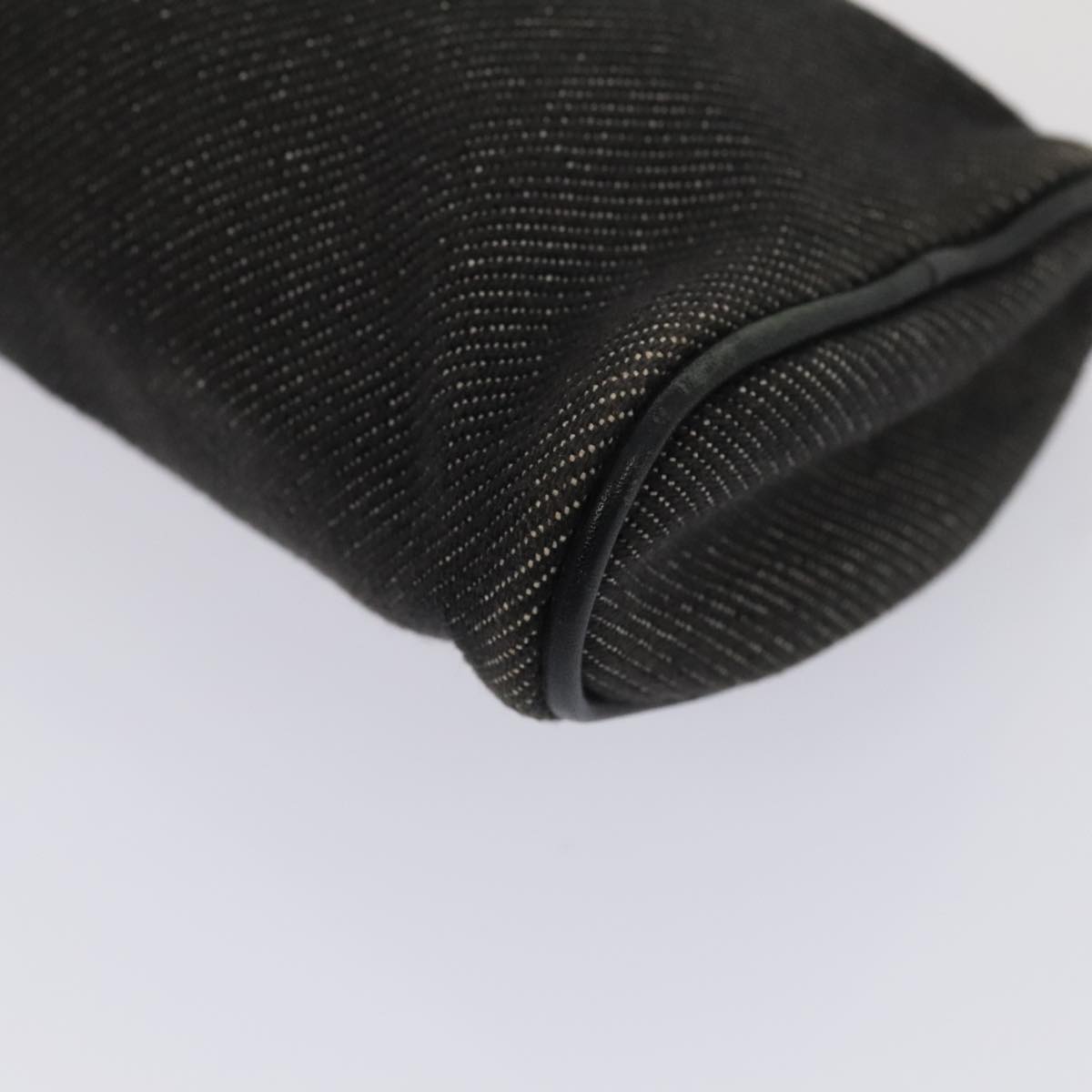 GUCCI Pouch Denim Gray Silver 90627 Auth ac3227