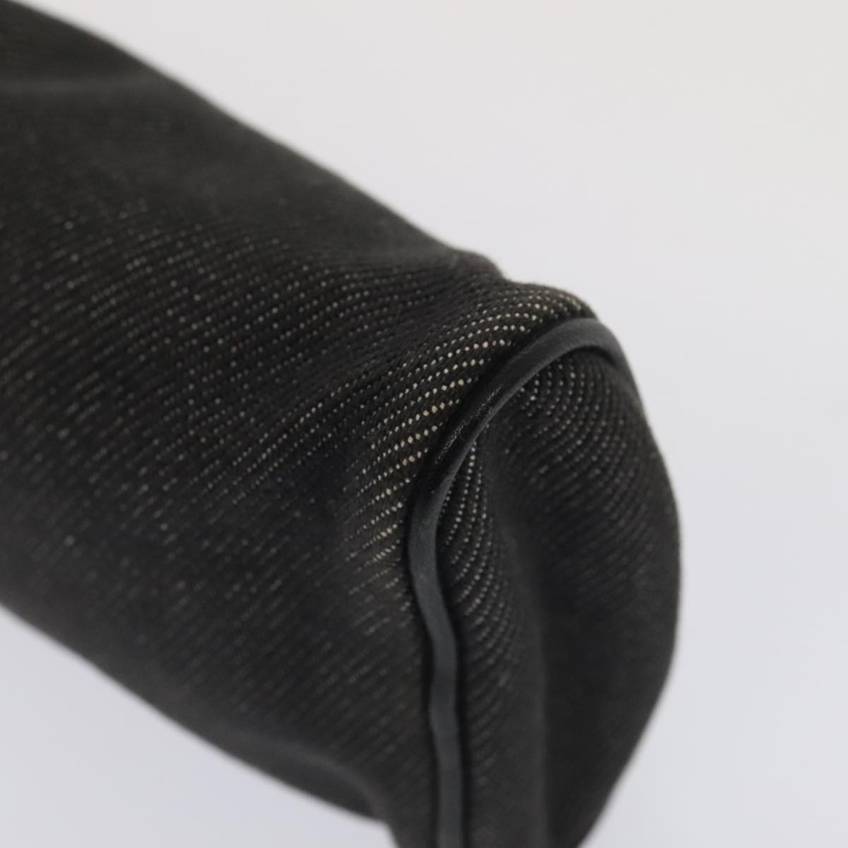 GUCCI Pouch Denim Gray Silver 90627 Auth ac3227