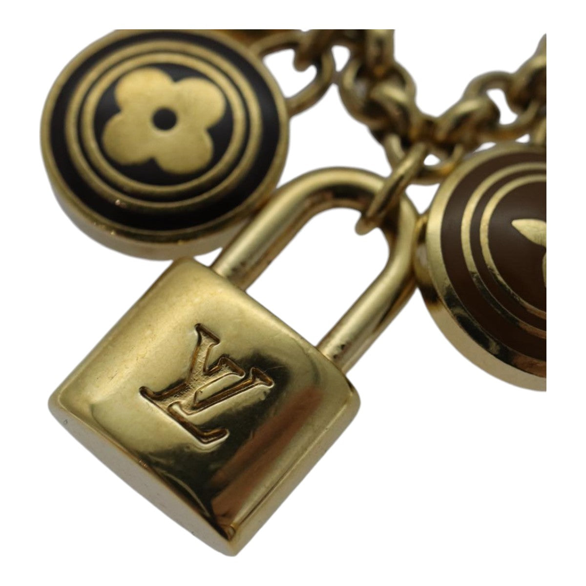 LOUIS VUITTON Monogram Porte Cles Chainne Pastilles Charm M66172 LV Auth ac3239
