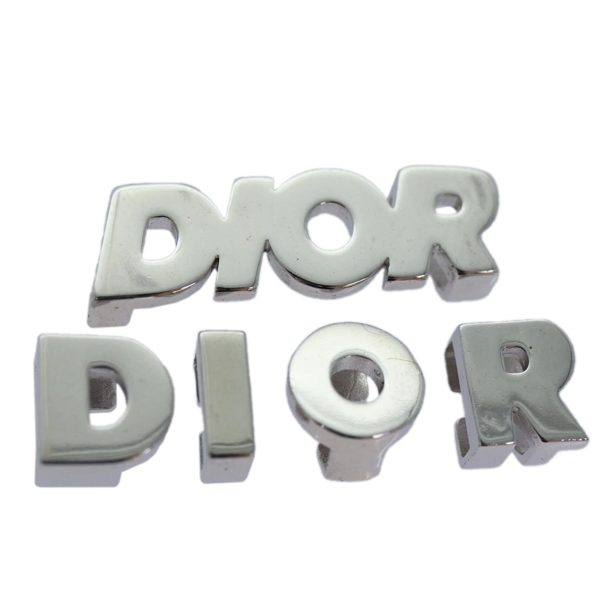 Christian Dior Accessories For Shoes metal Silver Auth ac3244