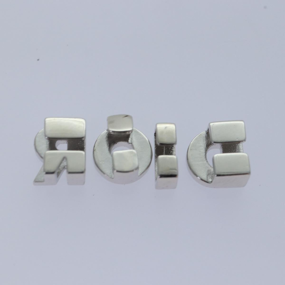 Christian Dior Accessories For Shoes metal Silver Auth ac3244