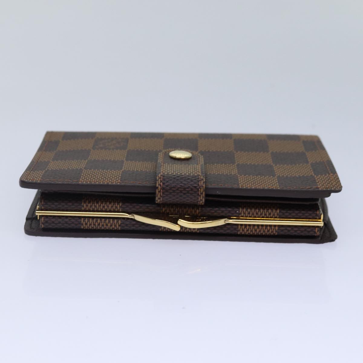 LOUIS VUITTON Damier Ebene Porte Monnaie Billets Viennois N61664 LV Auth ac3246