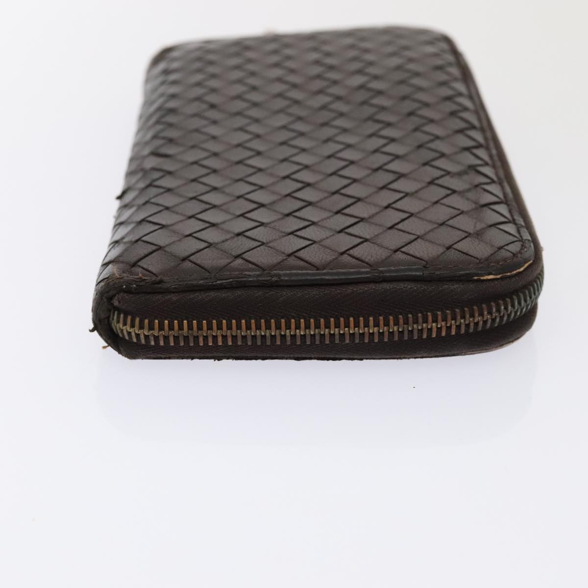 BOTTEGA VENETA Wallet Nylon Leather 2Set Black Brown Auth ac3247