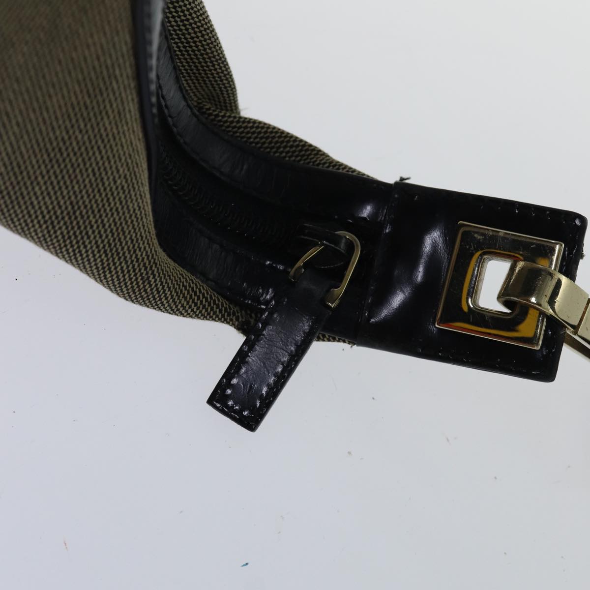 GUCCI Shoulder Bag Canvas Beige Auth ac3261