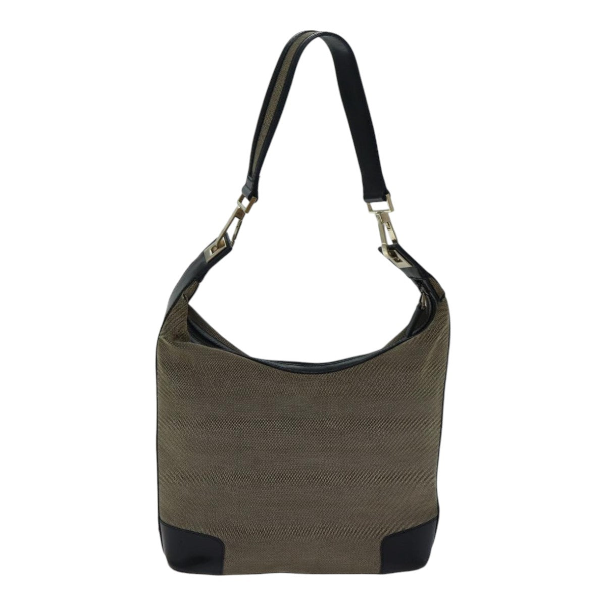 GUCCI Shoulder Bag Canvas Beige Auth ac3261