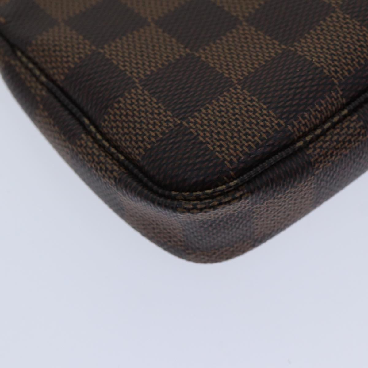 LOUIS VUITTON Damier Ebene Mini Pochette Accessoires Pouch N58009 LV Auth ac3267