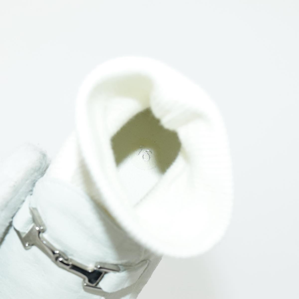 GUCCI Baby Shoes Suede White Auth ac3288