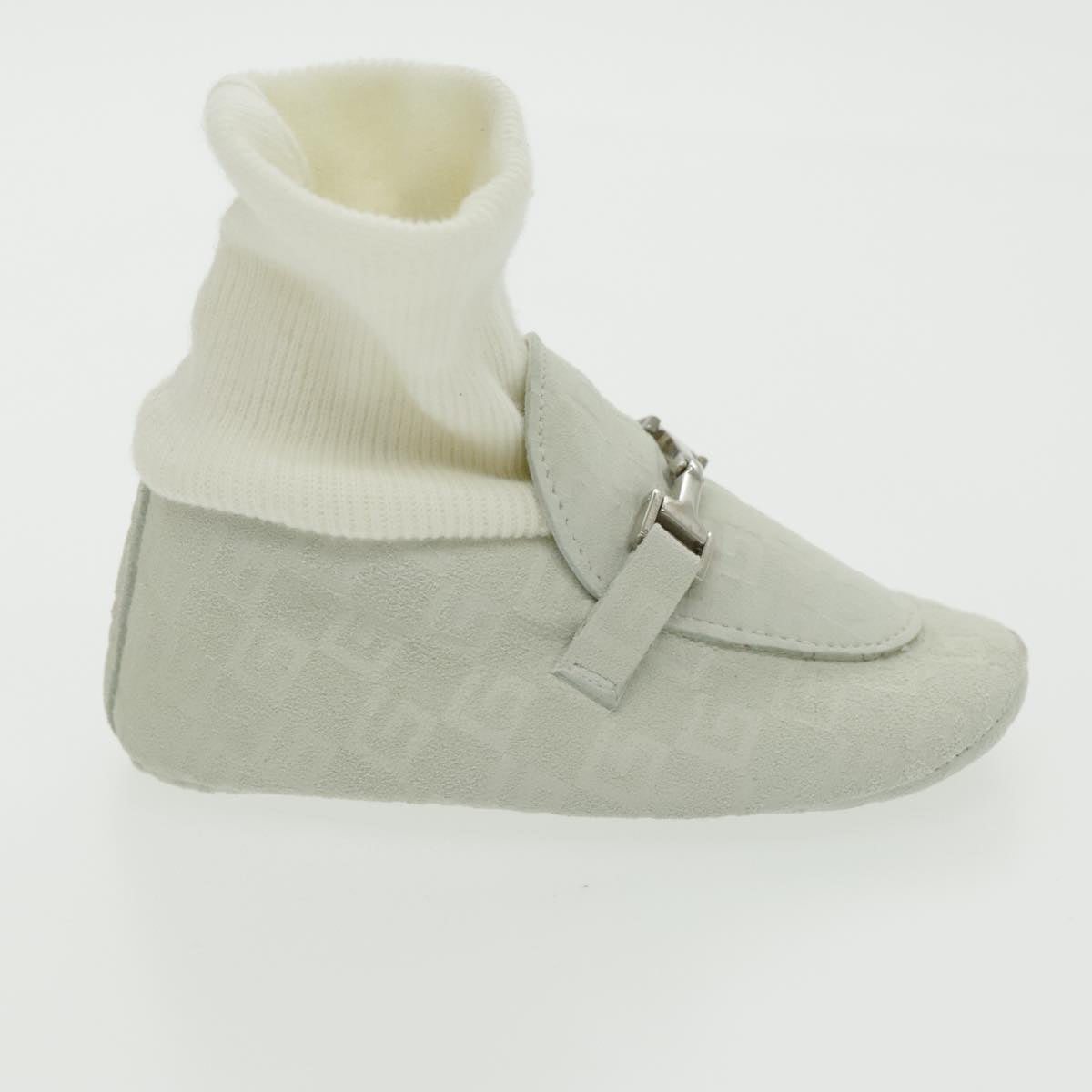 GUCCI Baby Shoes Suede White Auth ac3288