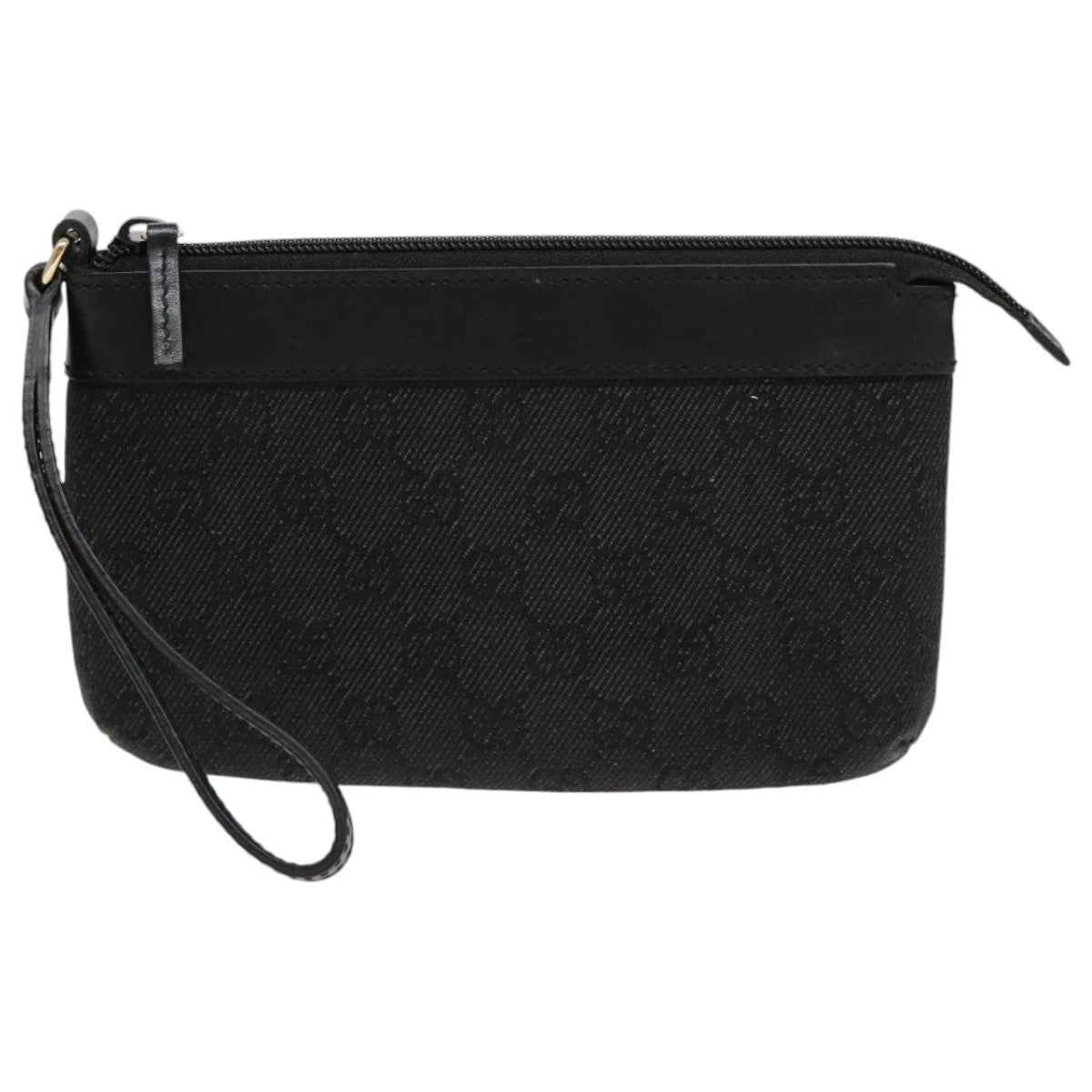 GUCCI GG Canvas Pouch outlet Black Auth ac3289