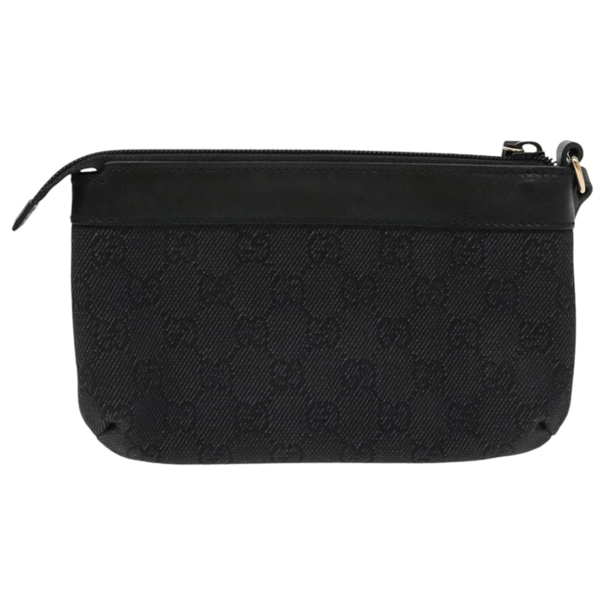 GUCCI GG Canvas Pouch outlet Black Auth ac3289