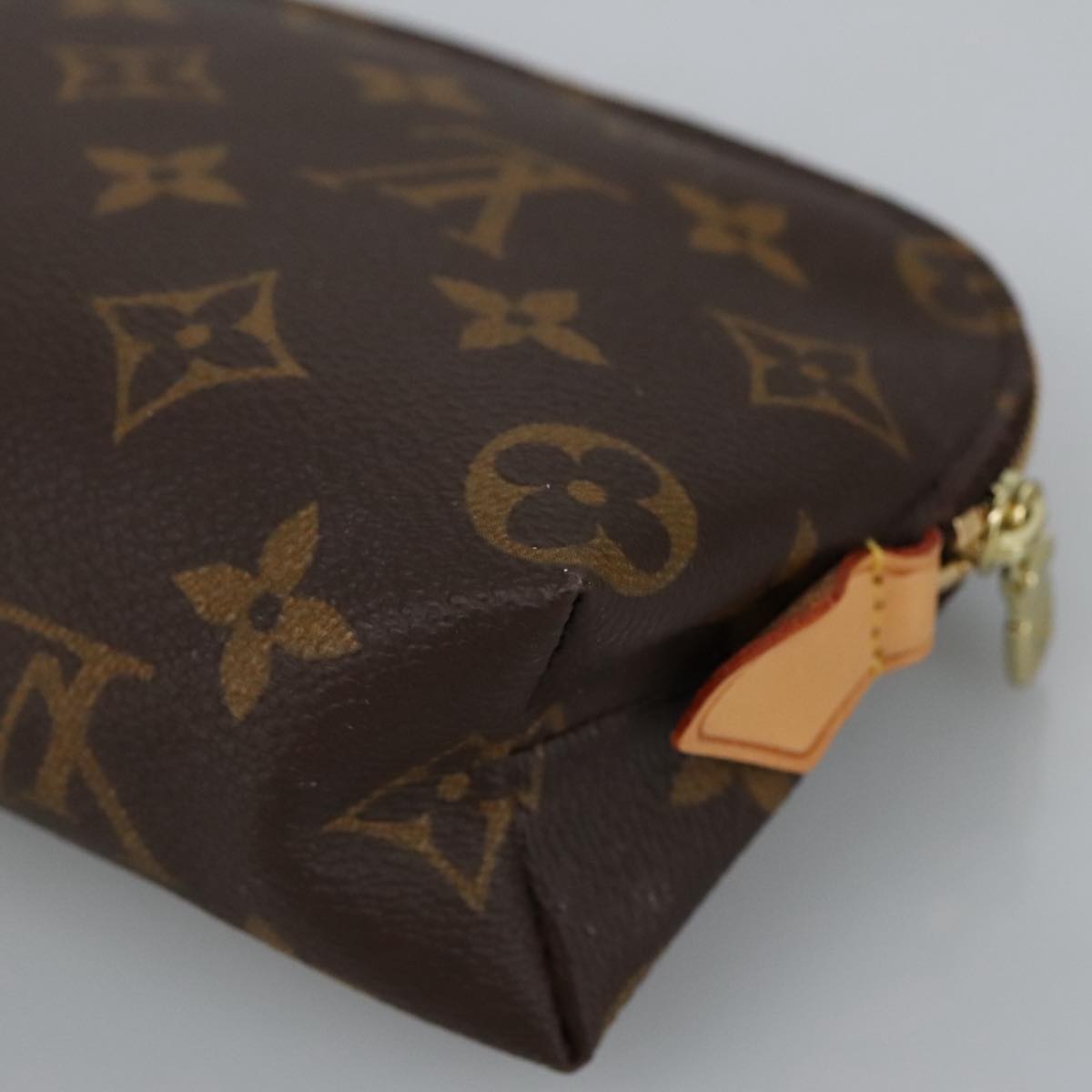 LOUIS VUITTON Monogram Pochette Cosmetic PM Cosmetic Pouch M47515 LV Auth ac3372