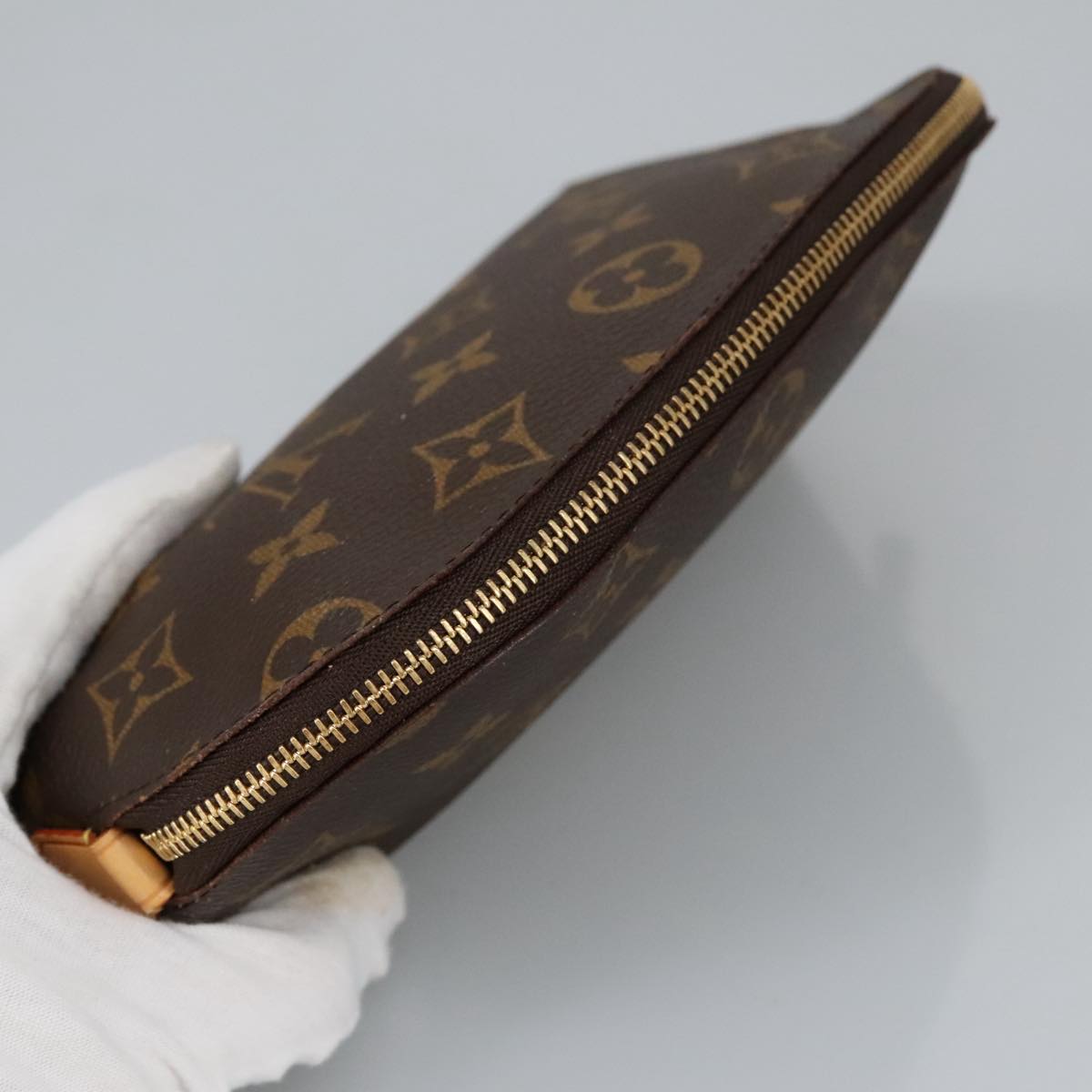 LOUIS VUITTON Monogram Pochette Cosmetic PM Cosmetic Pouch M47515 LV Auth ac3372