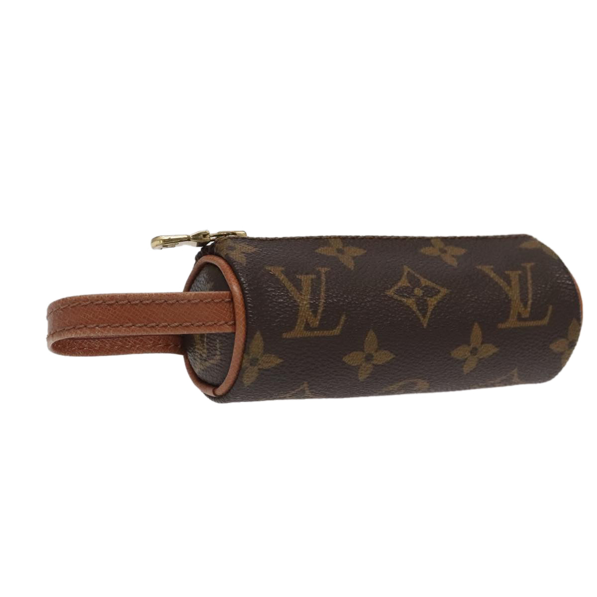 LOUIS VUITTON Monogram Etui 3 Ball de Golf Pouch M58249 LV Auth ac3378