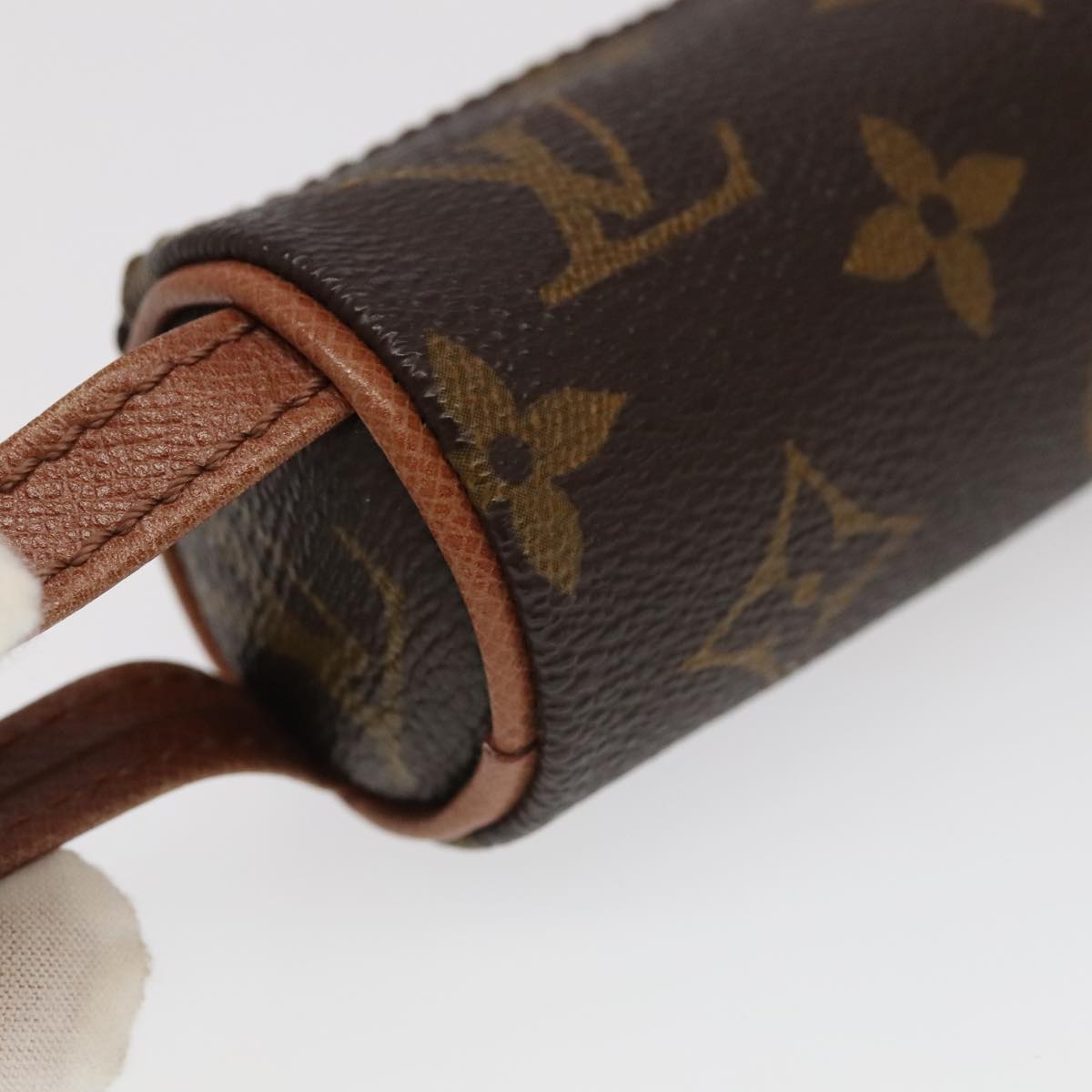 LOUIS VUITTON Monogram Etui 3 Ball de Golf Pouch M58249 LV Auth ac3378