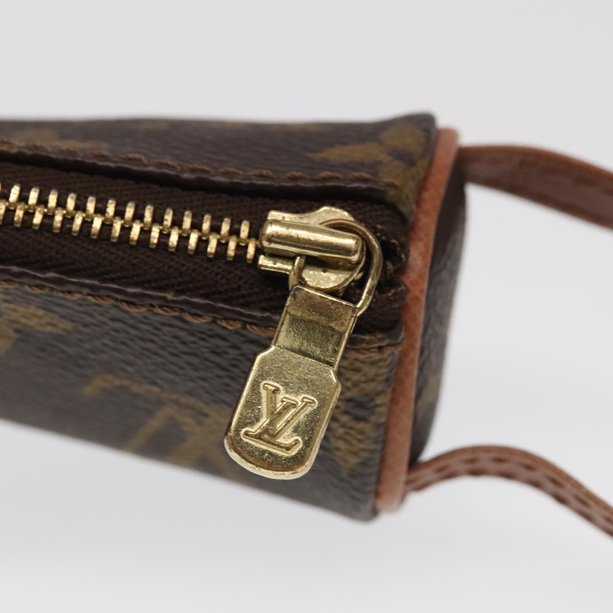 LOUIS VUITTON Monogram Etui 3 Ball de Golf Pouch M58249 LV Auth ac3378