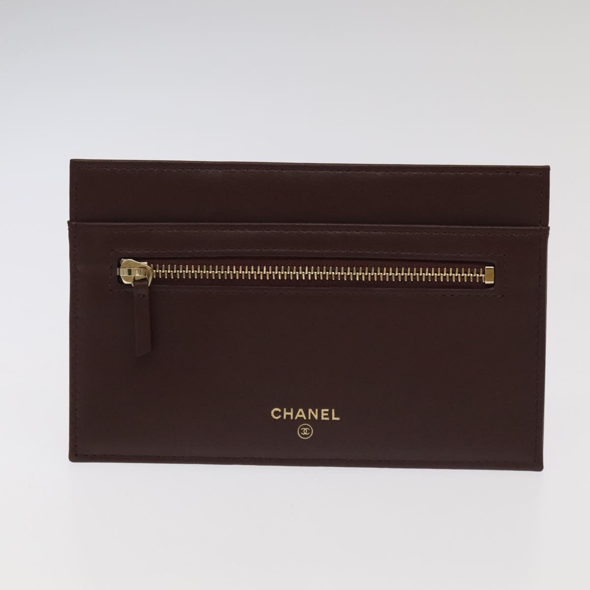 CHANEL Long Wallet Lamb Skin Black CC Auth ac3422A