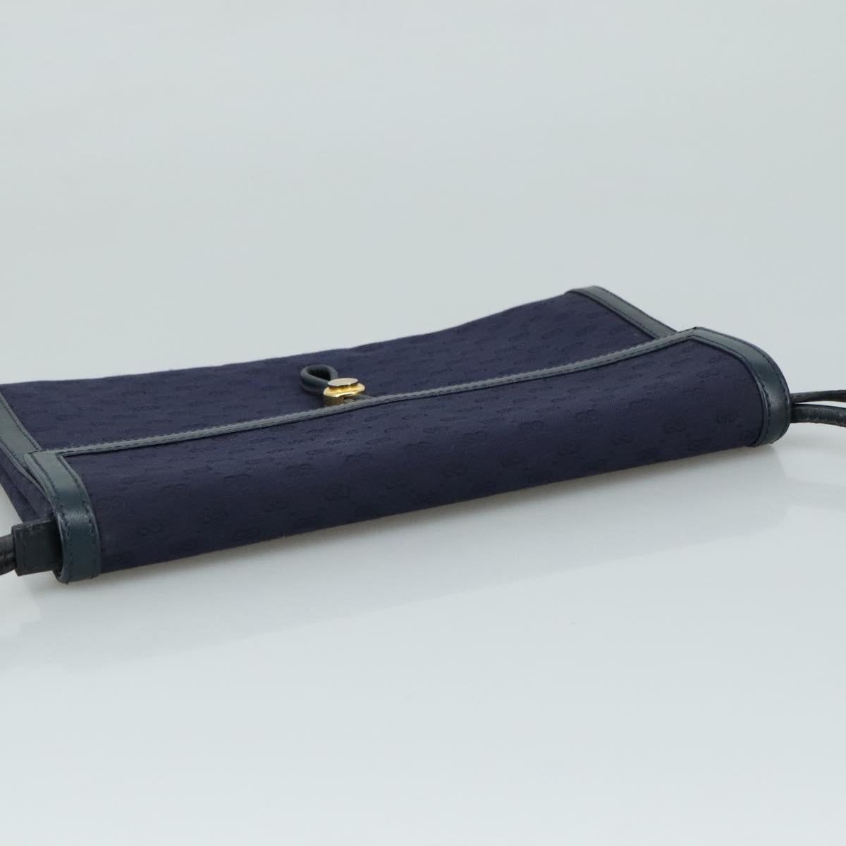 GUCCI Micro GG Canvas Shoulder Bag Navy Auth ac3454