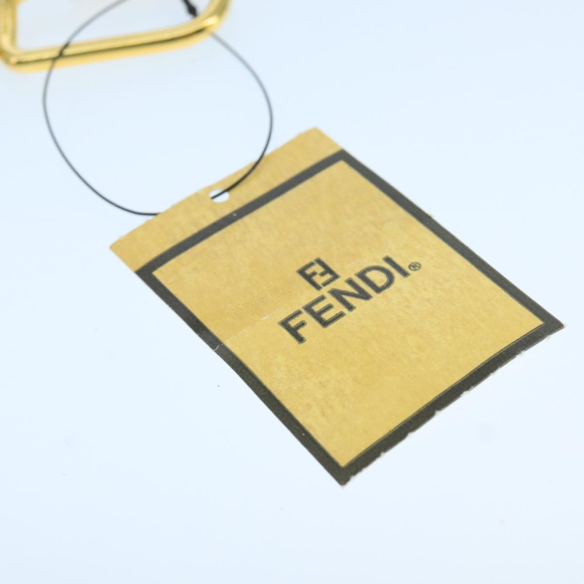 FENDI Pecan Canvas Key Holder Black Brown Auth ac3485