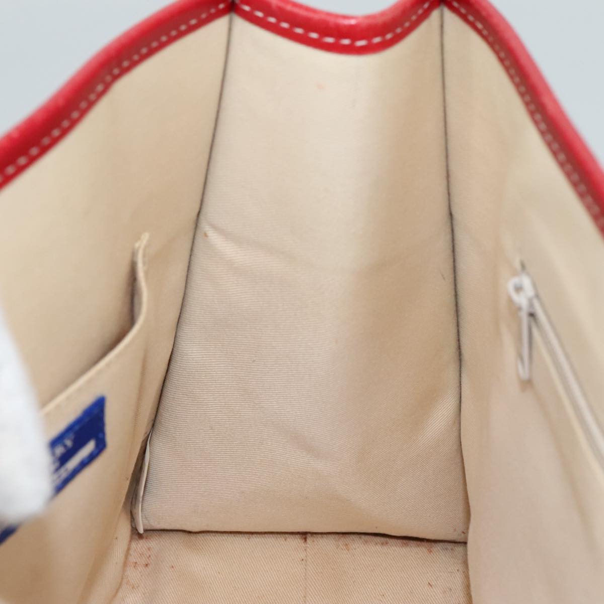 BURBERRY Nova Check Blue Label Hand Bag Canvas Beige Auth ac3491