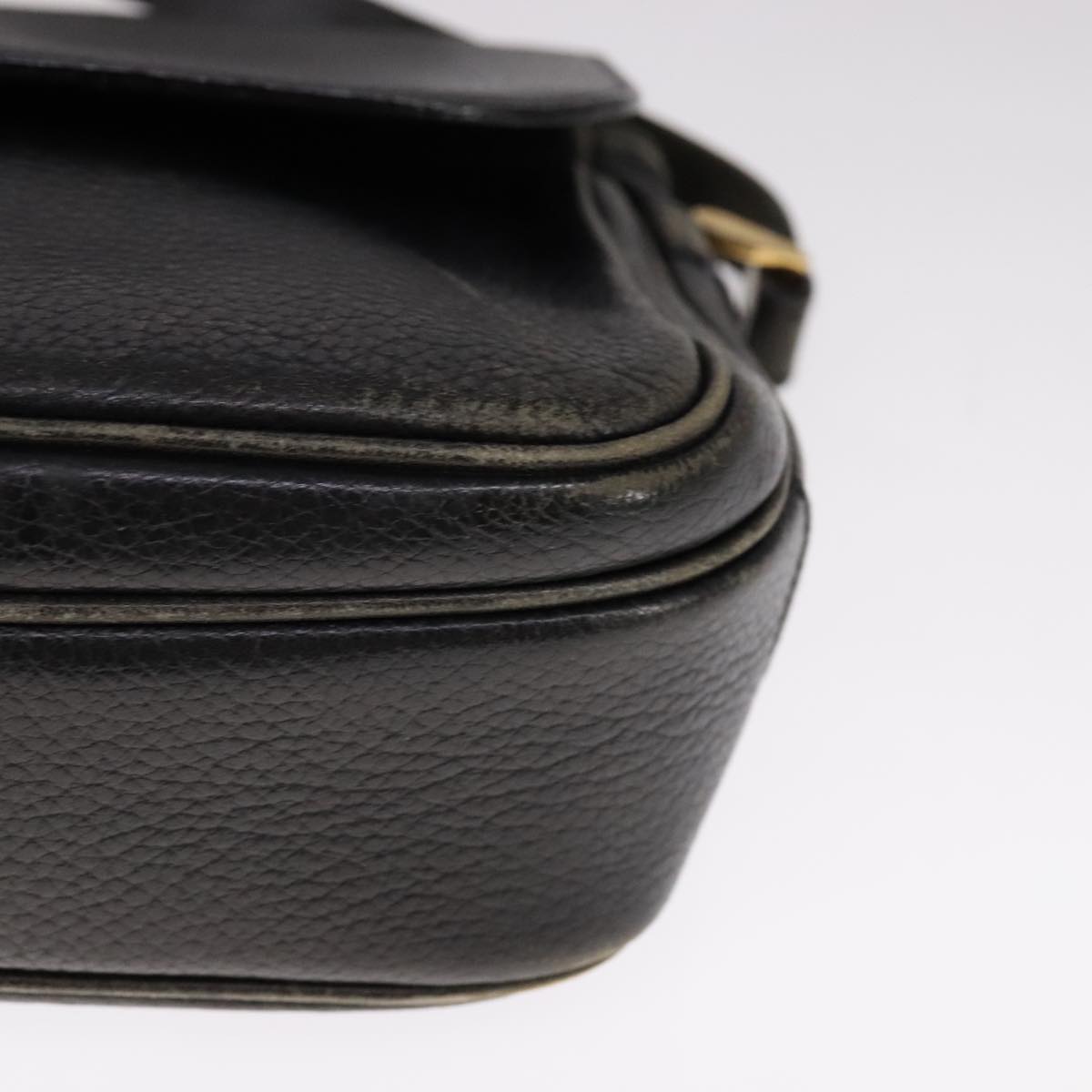 Burberrys Shoulder Bag Leather Black Auth ac3508