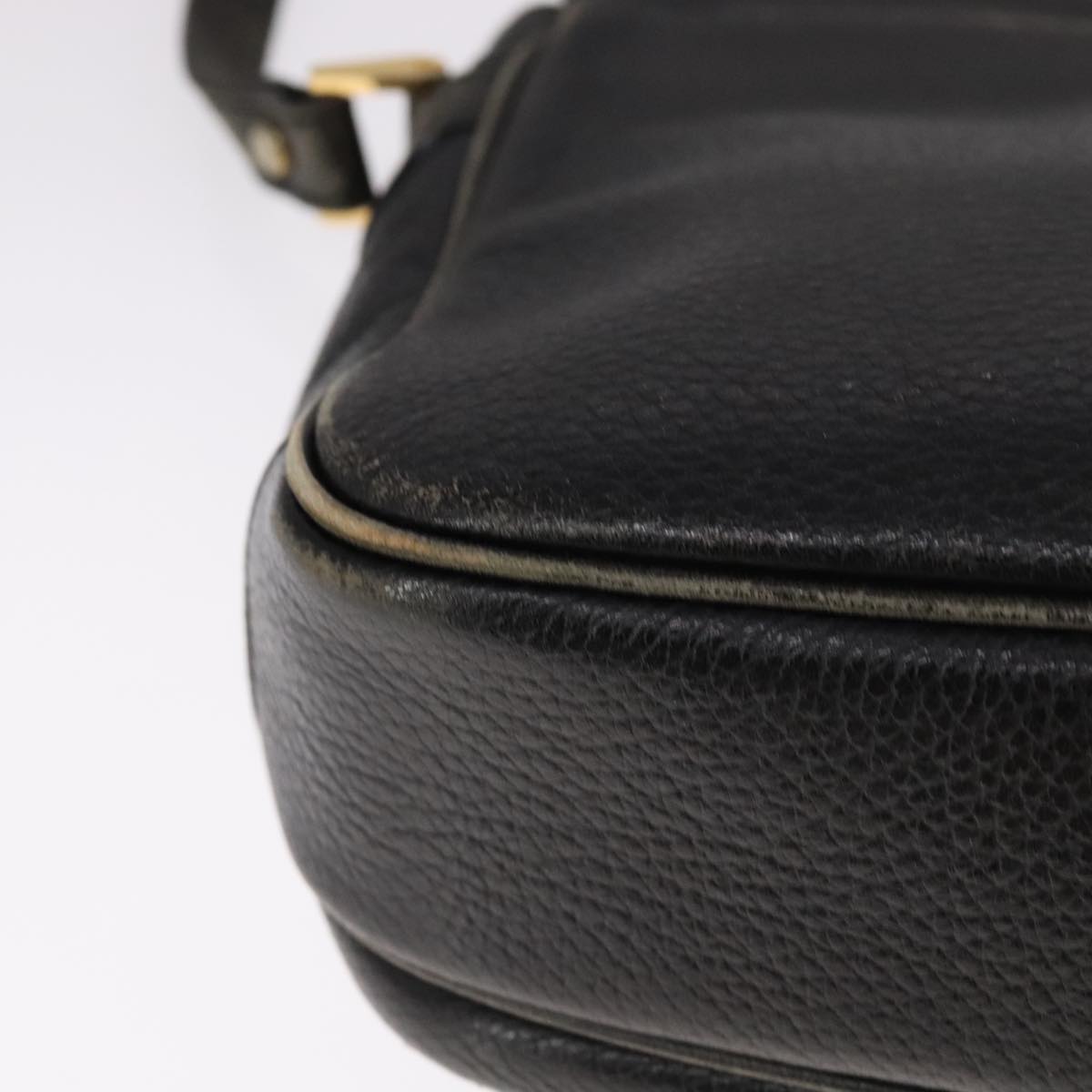 Burberrys Shoulder Bag Leather Black Auth ac3508