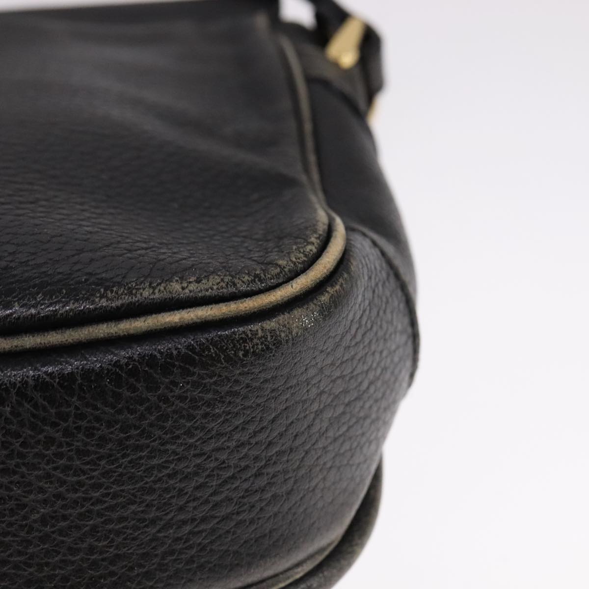 Burberrys Shoulder Bag Leather Black Auth ac3508