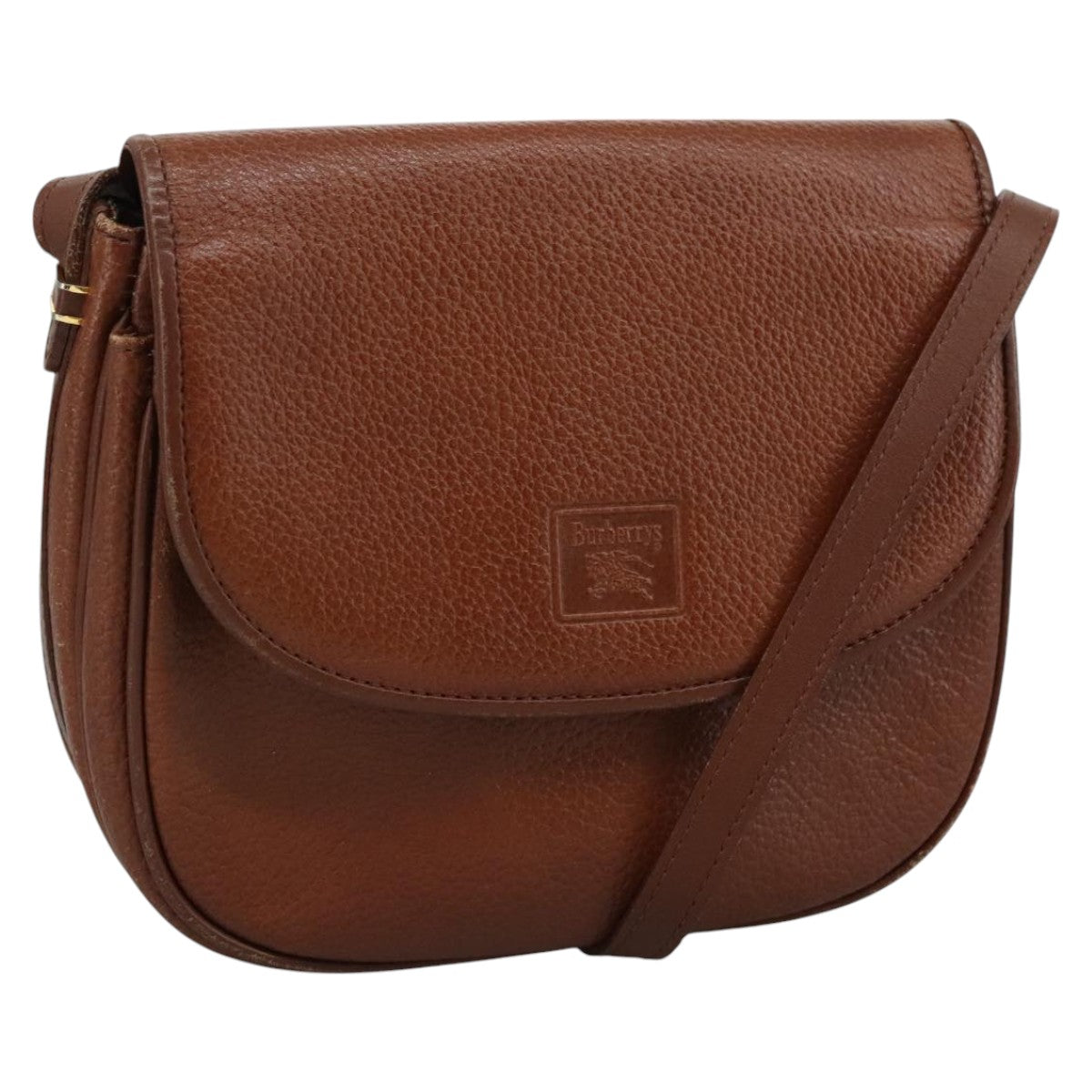 Burberrys Shoulder Bag Leather Brown Auth ac3509