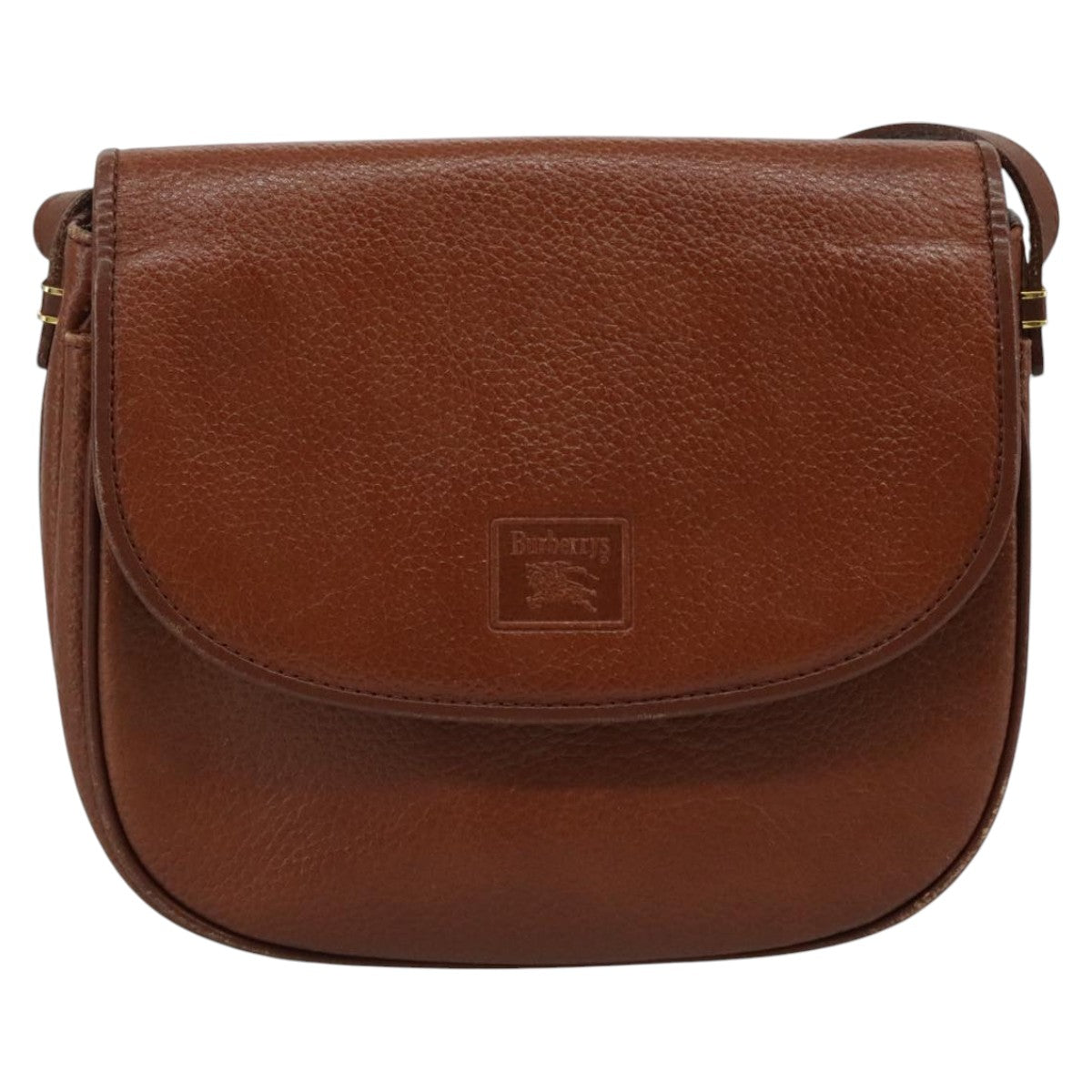 Burberrys Shoulder Bag Leather Brown Auth ac3509