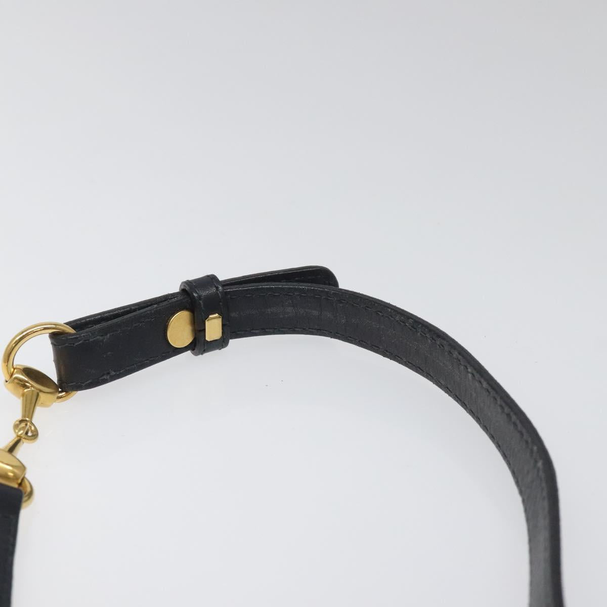 GUCCI Shoulder Bag Suede Navy Auth ac3533