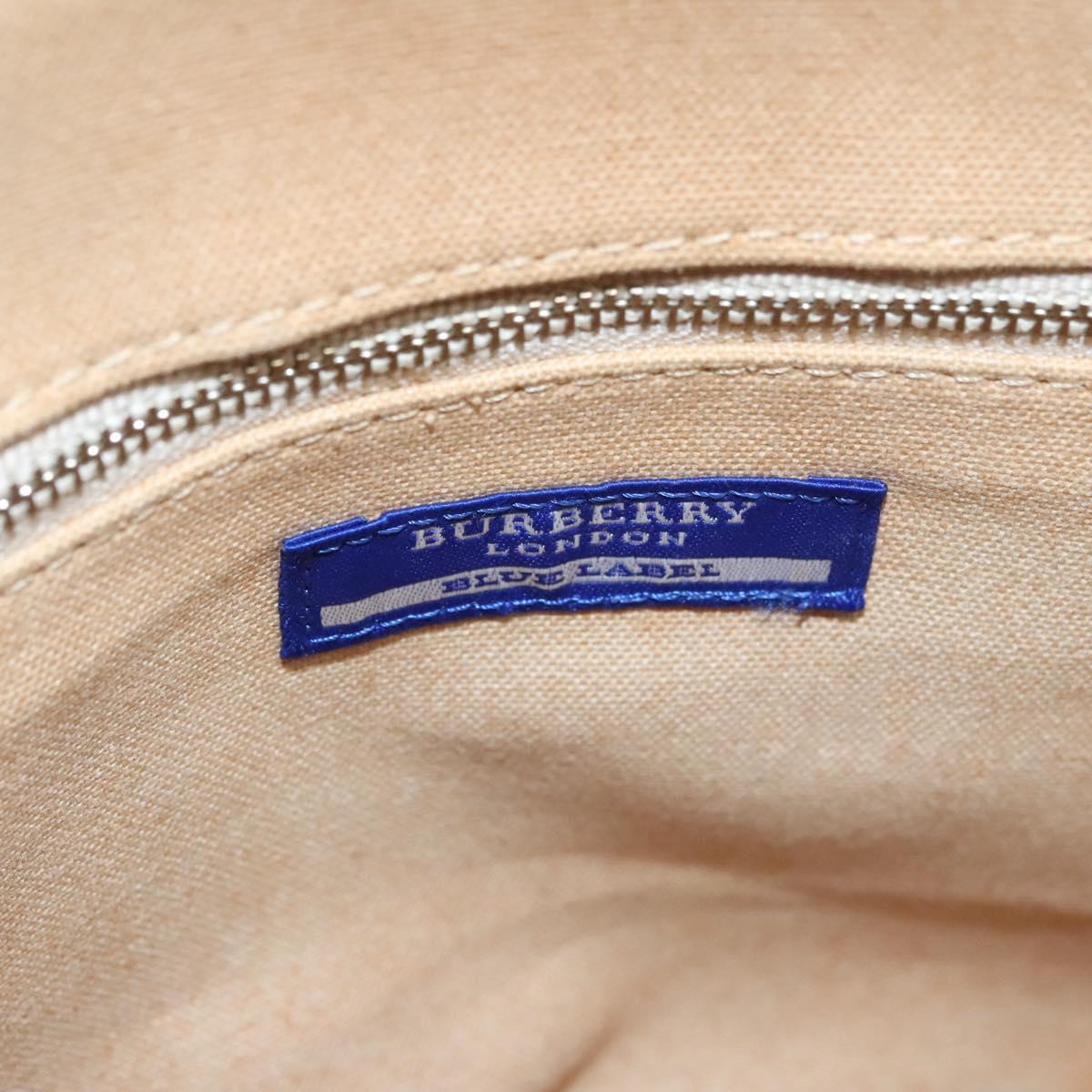 BURBERRY Blue Label Hand Bag Canvas Black Auth ac3538