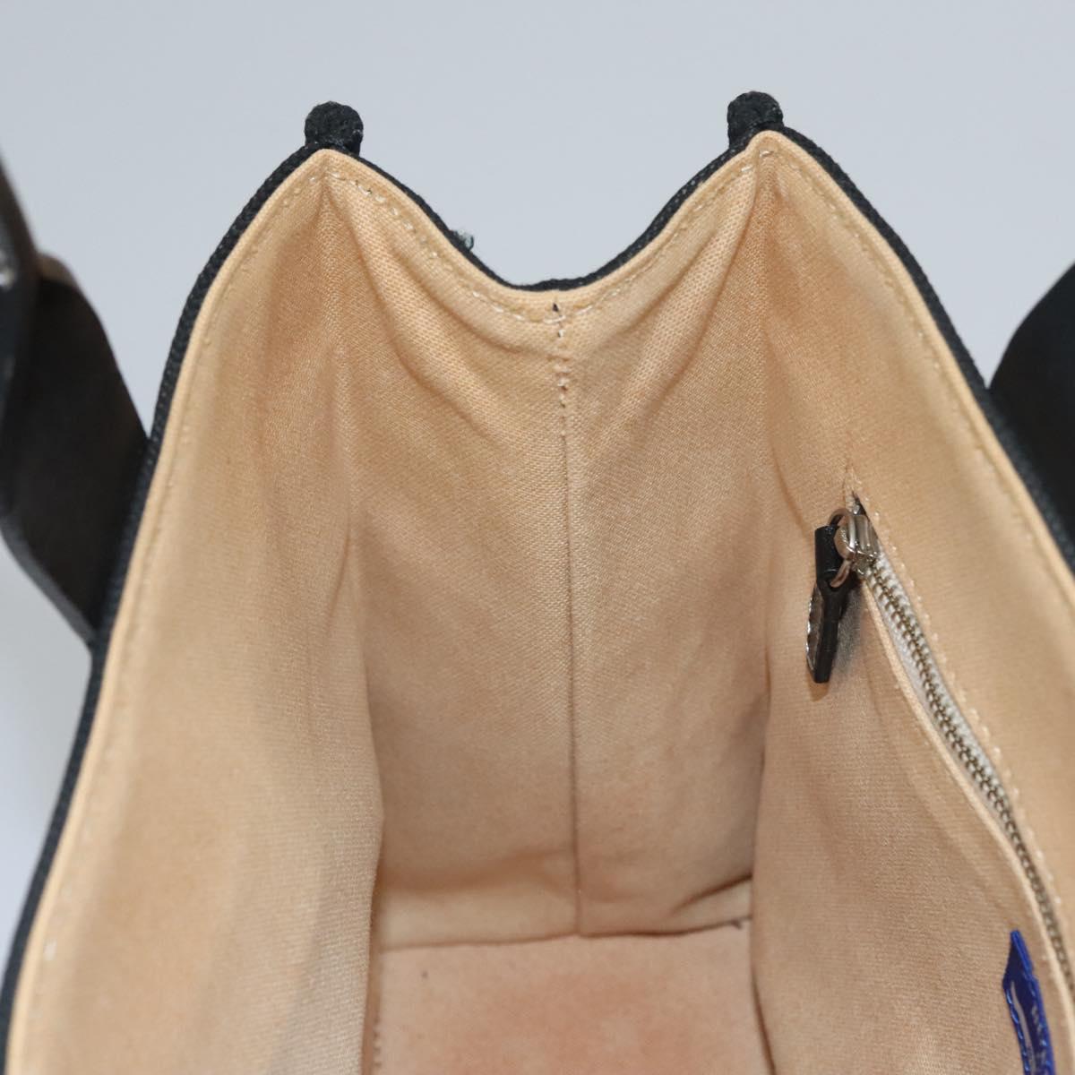 BURBERRY Blue Label Hand Bag Canvas Black Auth ac3538