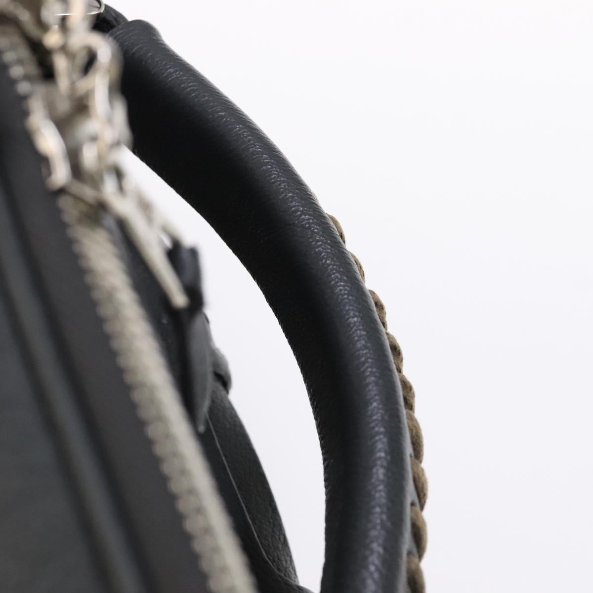 BALENCIAGA Carry case Leather Gray 235225 Auth ac3540